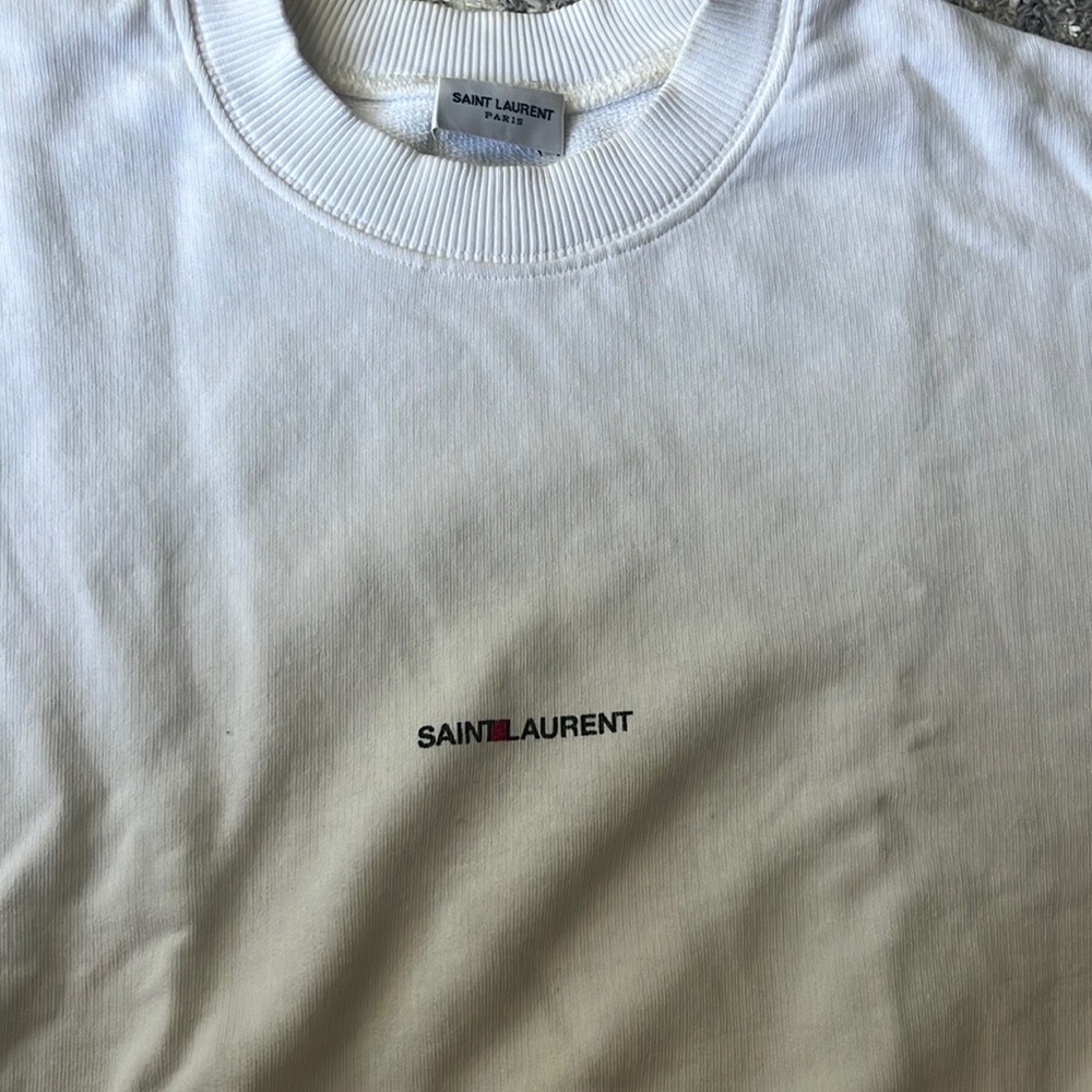 Saint Laurent White Sweatshirt